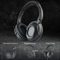 Casque filaire ANC supra-auriculaire en caoutchouc avec micro pour enregistrement en studio