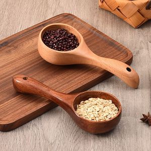 Gỗ môi múc canh cho nhà bếp, 8.5 inch lớn Rắn Gỗ Nhà Bếp gạo Scoop Tắm muối Scoop cho phục vụ bột, đậu, nước, Canister - Product Image 1