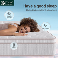 Matelas ultra-doux pour la maison et l'hôtel Matelas à compresseur hybride en mousse à mémoire d'ion oxygène négatif pour bébés et enfants