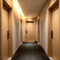 Porte de chambre d'hôtel minimaliste |   Isolant phonique pour couloir, réduction du bruit AC 46 dB, testé par un tiers, épaisseur 58 mm, personnalisable OEM pour cuisine et villa