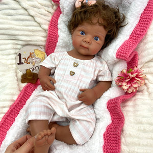 Muñeca Reborn de Silicona Pura Premium de 50 cm, Piel Oscura, Diseño Bañable, Detalles Realistas para el Cuidado Diario e Interacción Padres-Hijos - Product Image 1