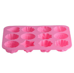 12 Cốc Khuôn Thạch Xà Phòng Bánh Tùy Chỉnh Khay Hoa Hồng Bằng Silicon Khuôn Làm Bánh Pudding Tráng Miệng Khuôn Muffin Có Hình Trái Tim Hoa - Product Image 2