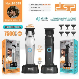 Tondeuse à cheveux professionnelle Dsp, lame en acier inoxydable, alimentée par batterie, longueur réglable, pour usage domestique et en salon de coiffure - Product Image 5