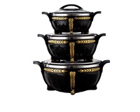 Juego de Recipientes Térmicos Comerciales de Alta Resistencia, 3L 7L 10L, Contenedor para Almacenamiento de Alimentos Calientes, Diseño Dorado, para Fiestas Musulmanas, Ramadán, África