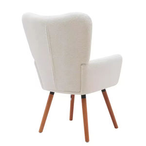 Fauteuils blancs modernes de style nordique pour salon, <span class=keywords><strong>fauteuil</strong></span> d'appoint <span class=keywords><strong>à</strong></span> <span class=keywords><strong>dossier</strong></span> <span class=keywords><strong>haut</strong></span> avec pieds en bois, très vendus - Product Image 3