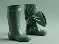 Nouveauté bottes de pluie pliables bottes Wellington portables imperméables et légères en silicone pour l'agriculture et le camping en plein air
