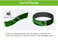 Nouveaux arrivages P3.91 location d'intérieur écran LED courbe écran LED flexible écran LED affichage numérique avec une grande remise