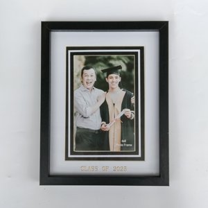 Cadre photo de remise de diplôme en gros avec texte doré, cadre photo avec insert thématique 'Définition de Papa', boîte à ombre, cadeau - Product Image 5