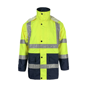 Veste de pluie de sécurité réfléchissante en Oxford imperméable AS/NZS 4602.1 haute visibilité pour l'exploitation minière, pour une utilisation de jour comme de nuit - Product Image 2