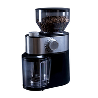 Moulin à café électrique automatique avec réglages de mouture ajustables, grande capacité de broyeur pour usage domestique, idéal pour expresso, café filtre et cafetière à piston.
