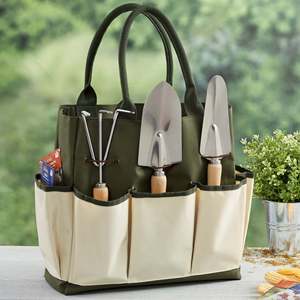 Mydays <b>Garden</b> <b>Tool</b> Duffle <b>Bag</b> 17 L Multi Function <b>Garden</b> <b>Tool</b> <b>Bag</b> With Wooden Handles And Metal <b>Tools</b> For Outdoor Use - Product Image 5