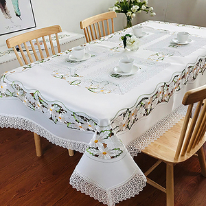 ZhongHua Fresh Sunflower 100% Polyester Embroidered Luxury Lace <strong>Table</strong> <strong>Cloth</strong> - Product Image 5