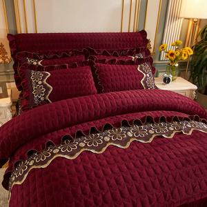 Europäischer Palast Stil Burgund Prince 4PCS Tröster Quilt Bettlaken Abdeckung - Product Image 2