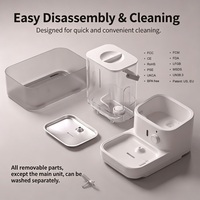 Fontaine à eau intelligente pour animaux de compagnie sans consommables, séparation eau propre/sale, ROHS, sans BPA, eau activée par capteur radar pour chien et chat