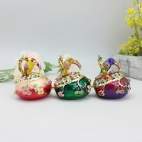 SHINNYGIFTS Guangdong fabricant délicat étain Toucan oiseau bibelot boîte métal artisanat émail pour la décoration de la maison