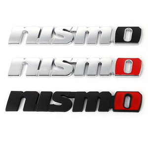 Insignia de coche personalizada de alta calidad electrochapada cromo 3D Abs letra coche emblema Auto insignia pegatinas para carrocería de coche