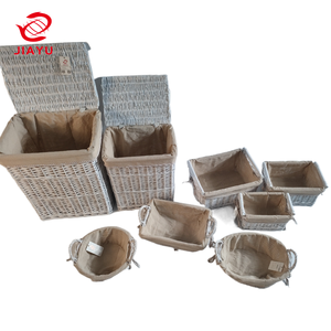 JY por capacidad de nivel gris pato grande cesto ropa de cuero hecho a mano gris cuadrado Industrial cesta de lavandería - Product Image 1