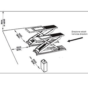 Elevador de tijera hidráulico LAUNCH de 4000kg para alineación de ruedas debajo del suelo elevador de tijera grande con elevador secundario - Product Image 5