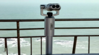 Binoculares de Alta Potencia para Observación en Sitios Turísticos, con Código QR, Telescopio de Observación para Visitas a Zonas Panorámicas
