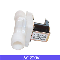 Katup Solenoid Air, katup Solenoid plastik, biasanya tertutup 12V 24V 1/2 V magnetik listrik DC N/C saklar aliran Inlet udara 220"
