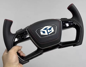 Ajuste para Audi S4 A5 A4 <span class=keywords><strong>S3</strong></span> S5 S6 S7 RS3 RS4 Rs5 Rs6 Rs7 Q3 Q5 Q7 Q8 A3 A6 A7 A8 B9 B8.5 R8 TT C8 volante de fibra de carbono Led - Product Image 1