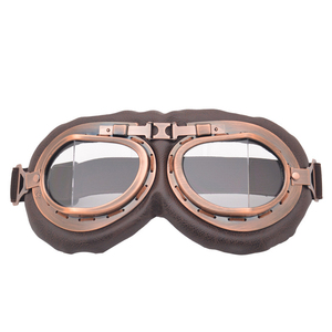 Lunettes de moto rétro, lunettes vintage, lunettes de moto classiques pour Harley Pilot Steampunk, casque de moto en cuivre, 1 pièce - Product Image 5