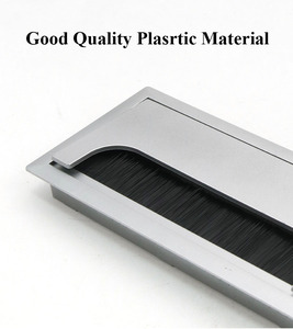 Œillets de câble carrés en plastique rabattables avec brosse pour <span class=keywords><strong>bureau</strong></span> à domicile, hôtel, hôpital, appartement, ordinateur - Product Image 6