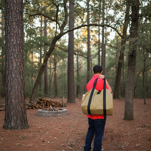 Outdoor Firewood Storage <b>Bag</b> Foldable Rectangle <b>Compression</b> Type For Logging And Transportation - Product Image 3