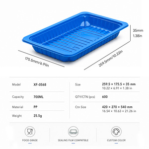 Bandeja de Plástico PP Desechable para Alimentos con Proceso de Blister para Envasado de Ensaladas y Supermercados, Tamaño y Logotipo Personalizables - Product Image 2