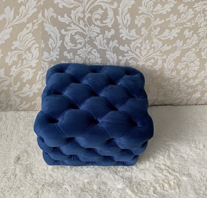 Style moderne Meubles De Salon de Tapisserie D'ameublement De Luxe Fond Touffetage Boucle Repose-pieds De Haute Qualité Velours Ottoman - Product Image 5