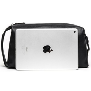 Bolso de mano para hombre, piel de vaca curtida vegetalmente, gran capacidad, bolso de viaje de negocios, estampado geométrico en relieve - Product Image 2