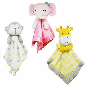 Professional manufacturer polyester comfort towel toy animal toy plush baby blanket