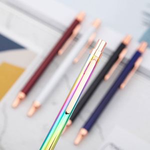 High Quality Custom Logo 1.0 MM Metal Business Retractable Ballpoint <b>Pens</b> Fashion <b>Multi</b>-<b>Color</b> Advertising <b>Pen</b> for Business - Product Image 2