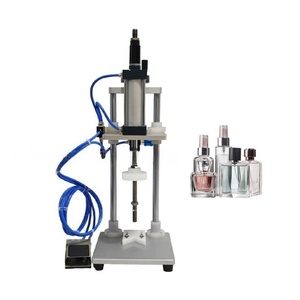Pure Pneumatic <b>Table</b> Top Press Capping Machine for Perfume <b>Plastic</b> Sleeve Middle <b>Cover</b> Pressing Sealing Bottle - Product Image 1