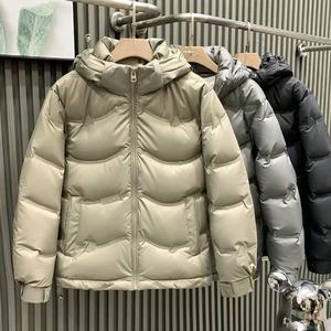 Veste en coton épaissie et ajustée pour l'hiver-Manteau en coton à capuche décontracté-Manteau en duvet-Veste chaude pour hommes-Veste rembourrée en coton - Product Image 2