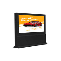 Écran d'affichage LCD publicitaire sur pied, 55 pouces, haute luminosité, extérieur, IP65, étanche, tactile, kiosque numérique