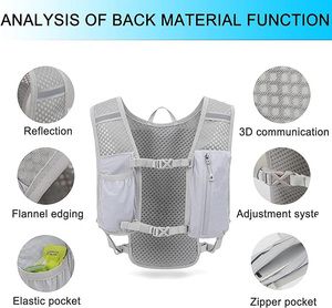 Chaleco de Hidratación, Mochila para Bebidas, Paquete de 12 Bolsas de Hidratación - Product Image 3