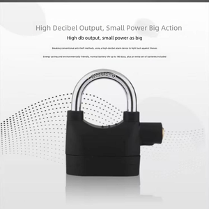 Candado de Alarma Antirrobo a Prueba de Agua de 110dB, Candado de Seguridad para Bicicletas y Motocicletas, Incluye 3 Llaves - Product Image 2
