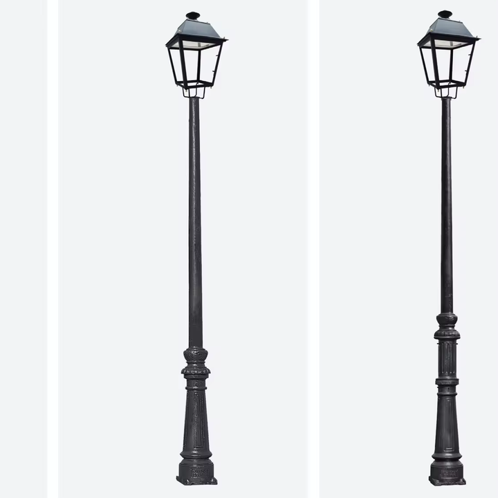 ductile 50w street light road lamp pole arm pillar cast iron bollard as