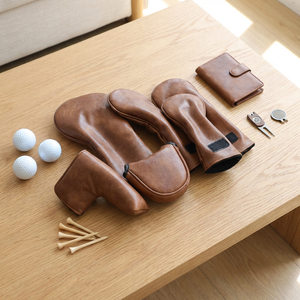 Housse de tête de club de <span class=keywords><strong>golf</strong></span> personnalisée en cuir PU, fabricant de protège-clubs de <span class=keywords><strong>golf</strong></span> avec logo OEM - Product Image 4