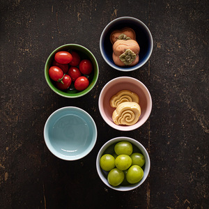 Assiette à pâtisserie en céramique chinoise à pieds hauts, bol à dessert, plat à fruits en porcelaine, style rétro de luxe pour les fêtes - Product Image 2