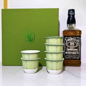 European Style Light Luxury Eco-Friendly <b>Reusable</b> Ceramic Bone China Tea Set 6 Colorful Hand-Painted <b>Cups</b> Saucers Gift Box Home - Product Image 4