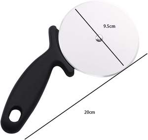 Soporte Pizza Roller Knife Tool Cortador de pizza Alta calidad al por mayor Acero inoxidable portátil Logotipo personalizado Plata Sostenible - Product Image 3