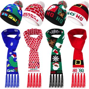 Ensemble bonnet, écharpe et gants d'hiver à motif animal, <span class=keywords><strong>coffret</strong></span> <span class=keywords><strong>cadeau</strong></span> de Noël, ensemble de bonnets tricotés pour femmes - Product Image 5