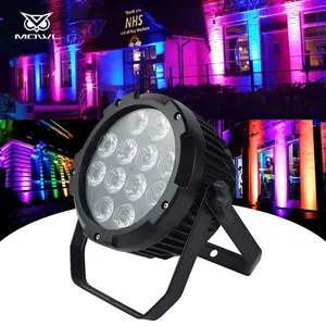 MOWL Waterproof Wireless DMX Outdoor 12*18W RGBWA UV 6in1 IP65 LED Par Light Battery Power Uplight Exterior