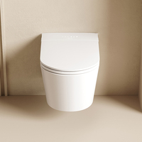S030 Toilette intelligente murale allongée haut de gamme avec bidet intégré, siège chauffant, contrôle par application et évacuation par siphon en P pour salle de bain sanitaire