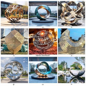 Escultura de Acero Inoxidable de Gran Escala Duke, Escultura Abstracta de Animales para Exteriores, Jardín, Plaza, Paisaje, Hecha a Mano, Contemporánea, para Montar en el Suelo - Product Image 4