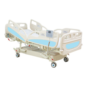 Lit médical multifonctionnel électrique en acier inoxydable avec panneau de commande pour hôpital et soins à domicile - Product Image 1