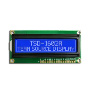 Módulo LCD Mono color 1602, pantalla de personaje 16x2 1602A, luz negra, 5v