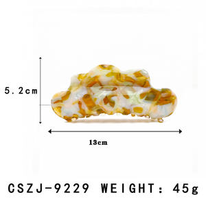 Moda Hot-seller bordo ondulato 13cm XXL acetato artigli per capelli di alta qualità da donna su misura per capelli a nuvola - Product Image 2